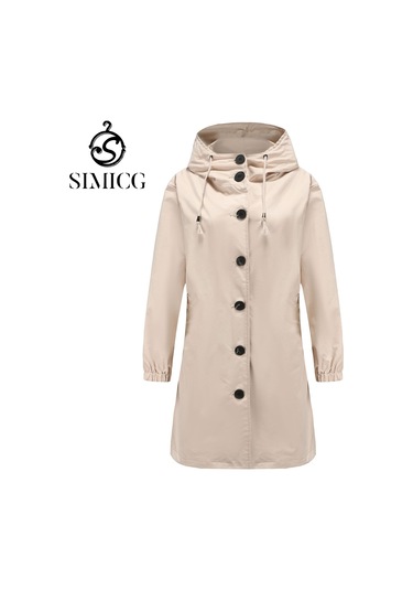 Sonbahar Ve Kışlık Kadın Kapüşonlu Rüzgarlık Günlük Ceket Haki