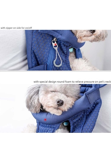 Doglemi Pet Gezi Sırt Çantası Köpek Omuz Göğüs Çantası Nefes Alabilir Örgü Köpek Kedi Çantası, Boyut: L Yeşil Siyah