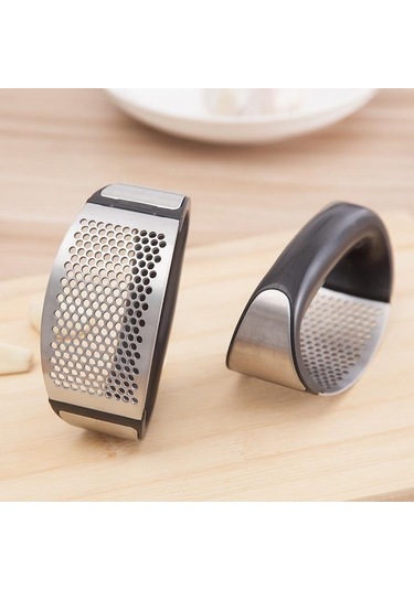 Manuel Sarımsak Basın Rocker Saplı Paslanmaz Çelik Sarımsak Kırıcı Sıkacağı Dilimleme Kıyma Kıyıcı Mutfak Gadget Aracı