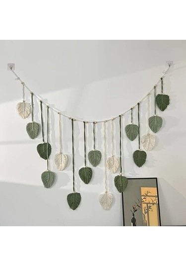 Elmpaly Mavi Yaprak Goblen Duvar Dekoru 124x73 Cm Ic Mekan Oturma Odasi Kafe Dıy