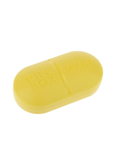 Suntek Magideal 1 Adet Seyahat Hap Kutusu İlaç Tablet Depolama Vitamin Açık Sarı