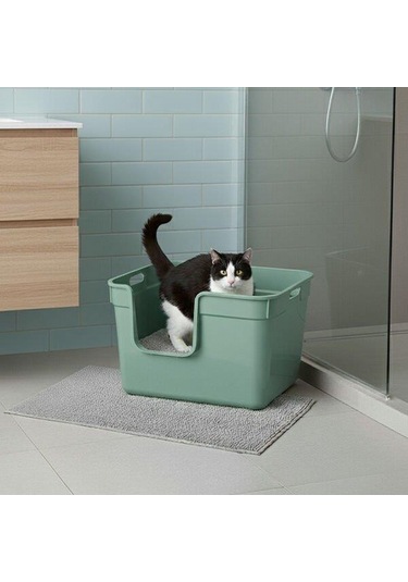 Herniks Tanos Yarı Açık Kedi Tuvaleti 54x40x32 - Yeşil