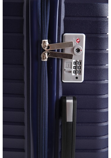 Ultra Dayanıklı 3'lü Set Valiz & Bavul Lacivert-1390 Lacivert