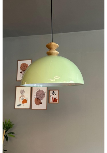 Linate Mint Q Kafa Başlık Avize Tekli Sarkıt Salon Kuaför Dekoratif Aydınlatma Mint Yeşili