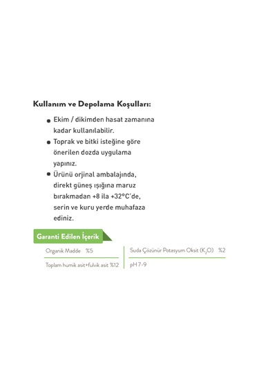 Sıvı Humik Asit 20 L Argesol Tarım