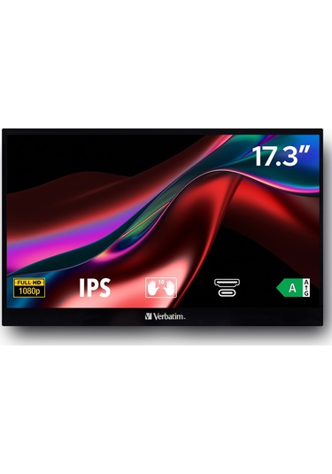 Verbatim Pmt-17 17.3" 60hz 6ms Hdmı+usb-c Hdr Fullhd Freesync Ips Taşınabilir Dokunmatik Monitör