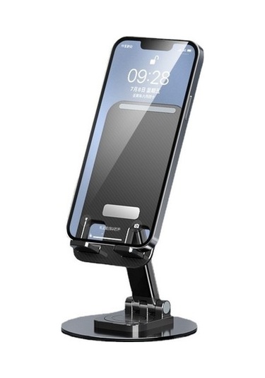 Muduan Dönen Teleskopik Katlanır Disk Metal Ağırlıklı Masaüstü Cep Telefonu Tablet Tembel Standı Beyaz Yok Havalandırma Wcwza7