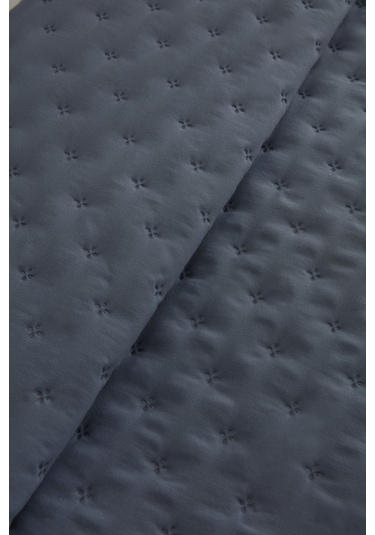 Karaca Home Viona Çift Kişilik Yatak Örtüsü Seti Mavi Mavi