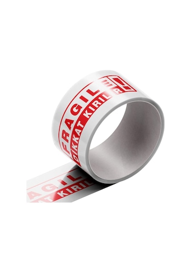 Packanya Dikkat Kırılır - Fragile Baskılı Koli Bandı 70 MM x 40 CM 6 Adet