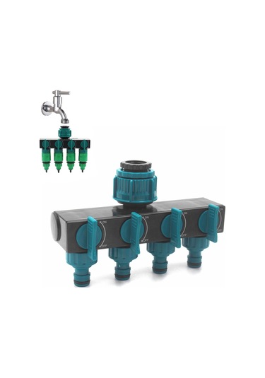 4 Yollu Su Ayırıcı Bahçe Sulama Adaptörü Bahçe Sulama Çim Bakımı İçin Hortum Bağlantısı Avrupa Musluğu Diğer