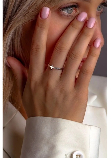 Ballagra Şık Gümüş Yüzük 925 Haç 133647965 Gri