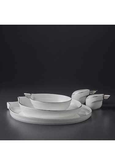 Jumbo Goddess Platin 61 Parça 12 Kişilik Yemek Takımı Platin