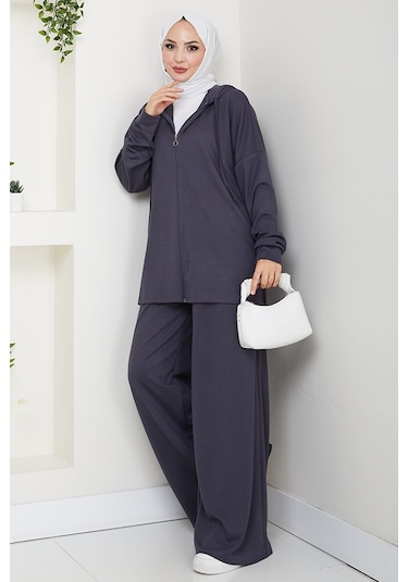 Kapüşonlu Oysho İkili Takım 1609 - Antrasit Antrasit