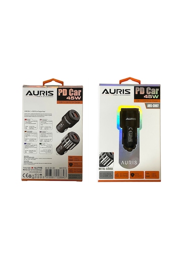 Auris 45 W PD USB C / Type C Araç Çakmaklık Oto Şarj Cihazı