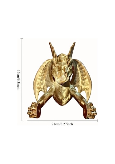 Willowhaven 1 Adet Ejderha Desenli Tuvalet Kağıdı Askısı Altın Renk Banyo Ev Ofis Yatak Odası Altın Rengi