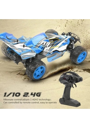 9010-1f 1:10 Kumandalı 40 Cm Dev Off-road Araba Şarjlı, 2.4ghz, Yüksek Hızlı Rc Arazi Aracı - Mavi