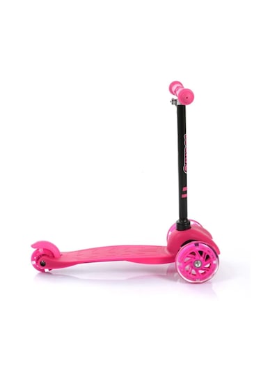 Pembe 3 Tekerlekli Led Işıklı Scooter