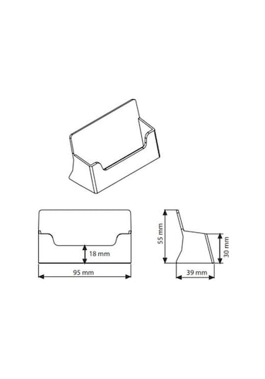 Masaüstü Şeffaf Kartvizitlik 5 Adet