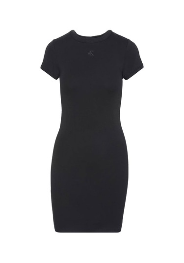 Kadın Ss Ctn Contour 1x1 Rıb Ss Mini Elbise Siyah Black