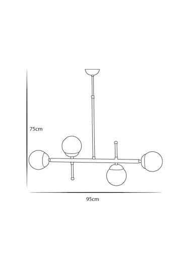 Luzarana Optik 4 Lü Krom Siyah Metal Gövde Füme Camlı Tasarım Lüx Sar... Çok Renkli
