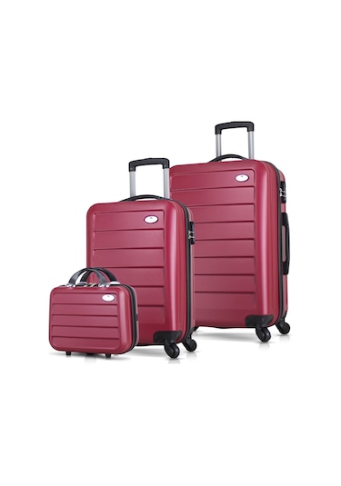 My Valice Ruby Abs 3'Lü Valiz Seti (Makyaj + Kabin + Orta Boy)