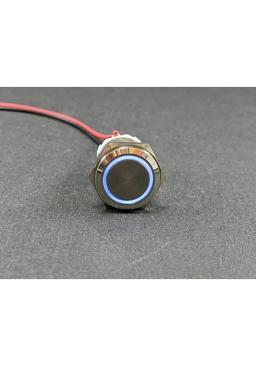 16 Mm Yaylı - Işıklı Buton (Metalik) Yeşil