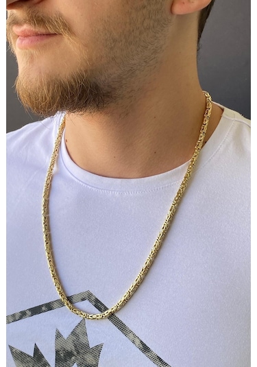 Zümrüt Sarraf 14 Ayar Altın Erkek S Kral Zincir Kolye