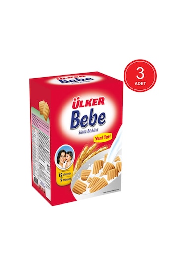 Ülker Sütlü Bebe Bisküvisi 3 x 800 G