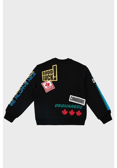 Dsquared2 Çocuk Sweat Dq0223-d00u7 Black Siyah Siyah