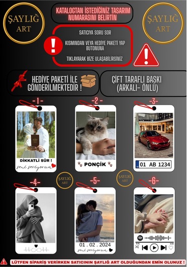 Kişiye Özel Fotoğraflı Araba Plaklaı Araç Dikiz Ayna Süsü Sevgiliye Hediyelik Aksesuar