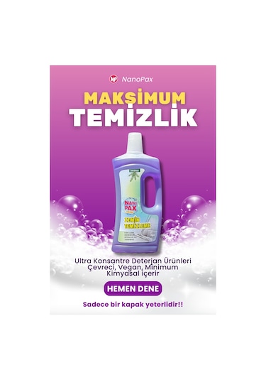 Zemin Temizleme Sıvı Deterjan Bahar Kokulu 1 Litre Tekli