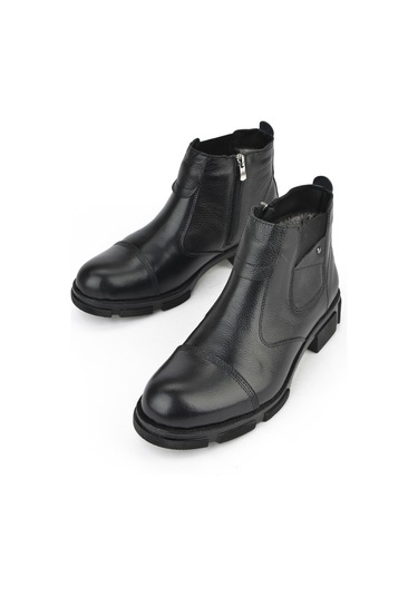 Ziya, Erkek Hakiki Deri Kürklü Bot 153999z017 Siyah 153999z017 000 Siyah