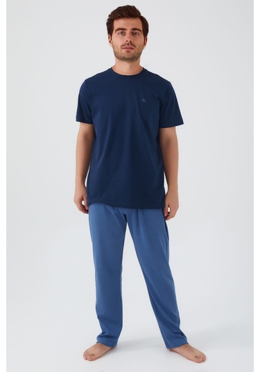 Arnetta 2539 Kısa Kol Erkek Pijama Takım Lacivert