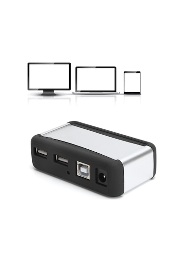 Yuntech01 7 Port Usb 2.0 Hub Dikey Tipi, 100-240v Geniş Voltaj, Hızlı Veri Transferi 480mbps , Akıllı Şarj, İngiliz Standartı, Aşırı Yük Koruması