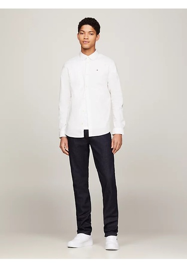 Erkektjm Stretch Slim Fit Gömlek - Beyaz Beyaz