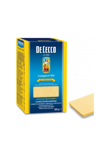 Lazanya 500 G Kalın Katmanlı Orijinal İtalyan Fırın Makarna Premium Seri