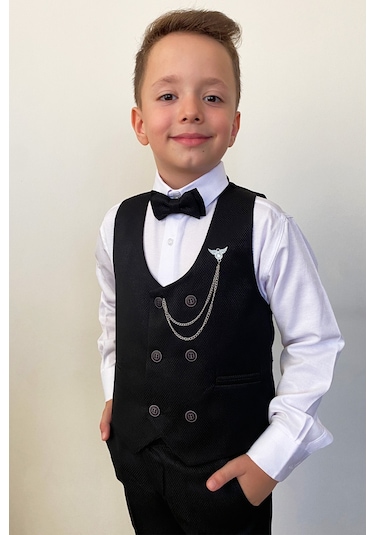 Erkek Çocuk Takım Elbise Panyonlu Yelekli Takım Elbise 001