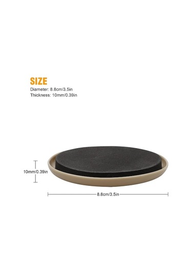 Novahub 16 Parça Mobilya Kaydırıcı Yeniden Kullanılabilir Ağır Mobilya Taşıyıcı 3,5 İnç Yuvarlak Sürgü Siyah