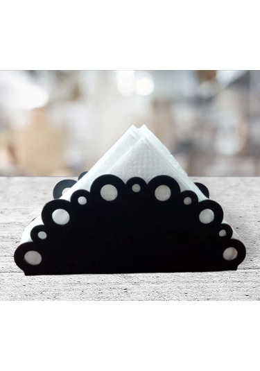 Glare Peçetelik Daireli Mat Siyah Mat Siyah