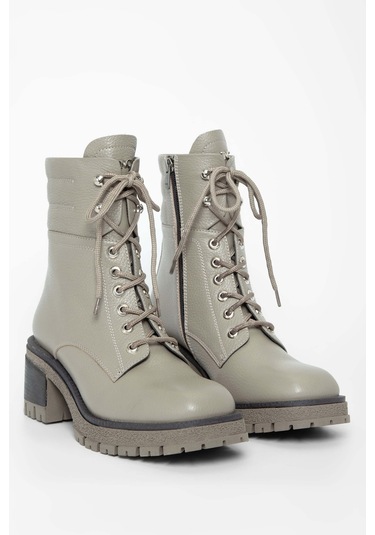 Tamer Tanca Kadın Hakiki Deri Bej Casual Bot 33 27513 Bn Bot Sk23/24 Vızon Fltr Vizon