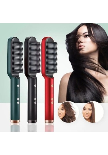 Venturemart Ahair Düzleştirici Sıcak Tarak Bukle Maşası Çok Hızlı Elektrikli Doğrultma Fırçası Sıcak Sa
