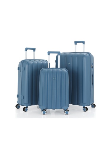 Mçs Üçlü Polipropilen Valiz Seti V305 S18y100033-set 10227 Sky Blue