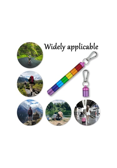 Küçük Metal Hap Düzenleyici Kılıf Anahtarı, İstiflenebilir Seyahat Sevimli Hap Kutusu Tutucu