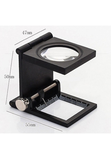 10X Katlanır Sayaçlı Metal Lüp Büyüteç 30 MM
