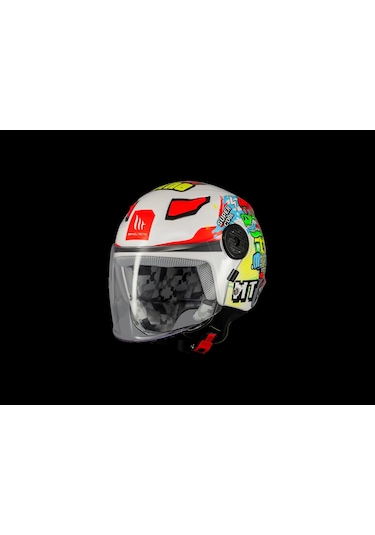 Mt Helmets Mt Çocuk Lıte Dino A0 Motosiklet Kaskı Beyaz