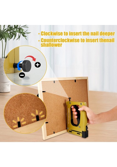 Resim Çerçevesi Tabancası Nailer 1000 Adet Çivi Manuel Esnek