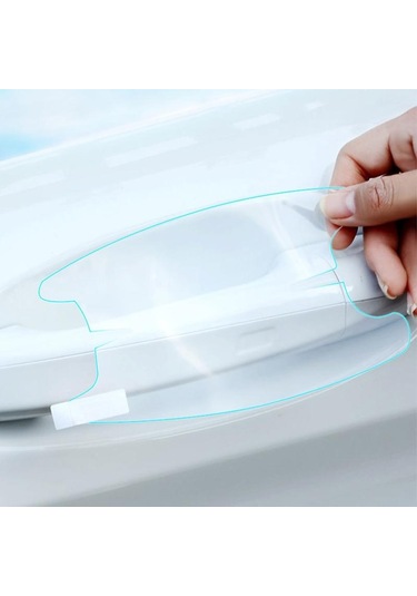 Seametal 4 Adet Kapı Kase Koruma Filmi Evrensel Anti-scratch Araba Etiket Su Geçirmez Koruyucu Şerit Oto Aksesuarları