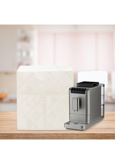 Homyl Kahve Yapma Makinesi Kapağı Yıkanabilir Su Geçirmez Bej