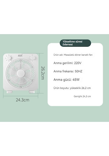Eternal Luck Elektrikli Fan Ev Tipi Masaüstü Fan