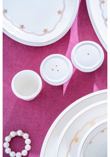 Paradise 12 Kişilik 54 Parça Porselen Yemek Takımı Beyaz